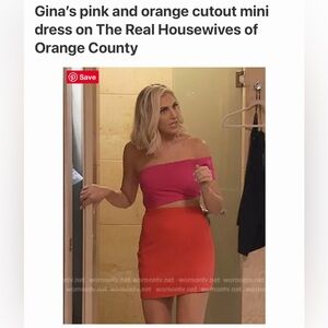 REVOLVE Lovers + Friends Rowan pink and orange cutout barbiecore mini dress